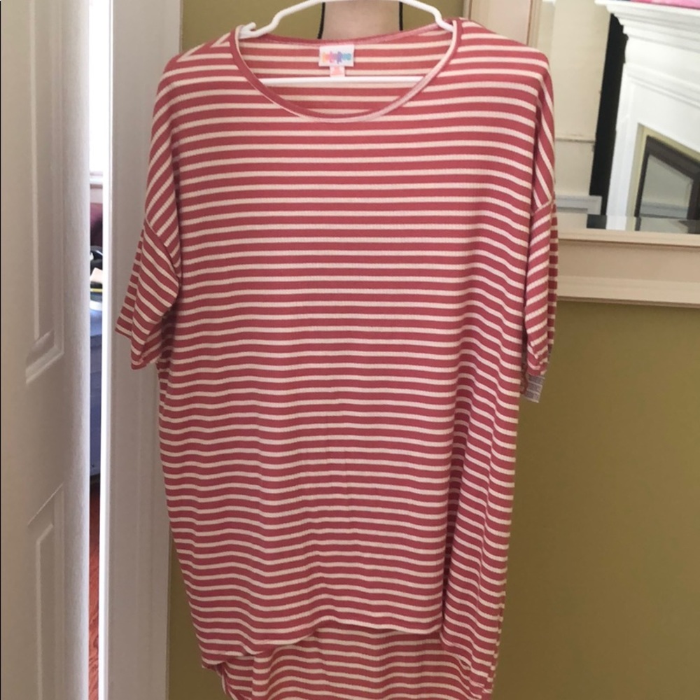 NWT Lularoe Pink and White Irma XS